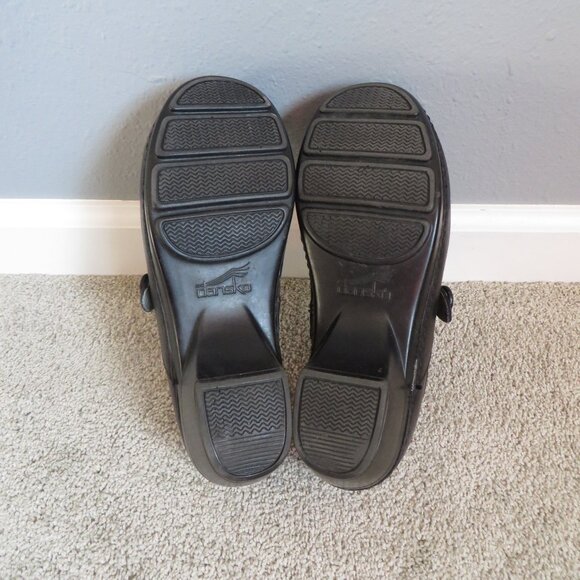 Dansko Womens Clogs/Shoes Size 7.5/8/38 Black Leather Button Detail #9815020200 - Picture 11 of 11